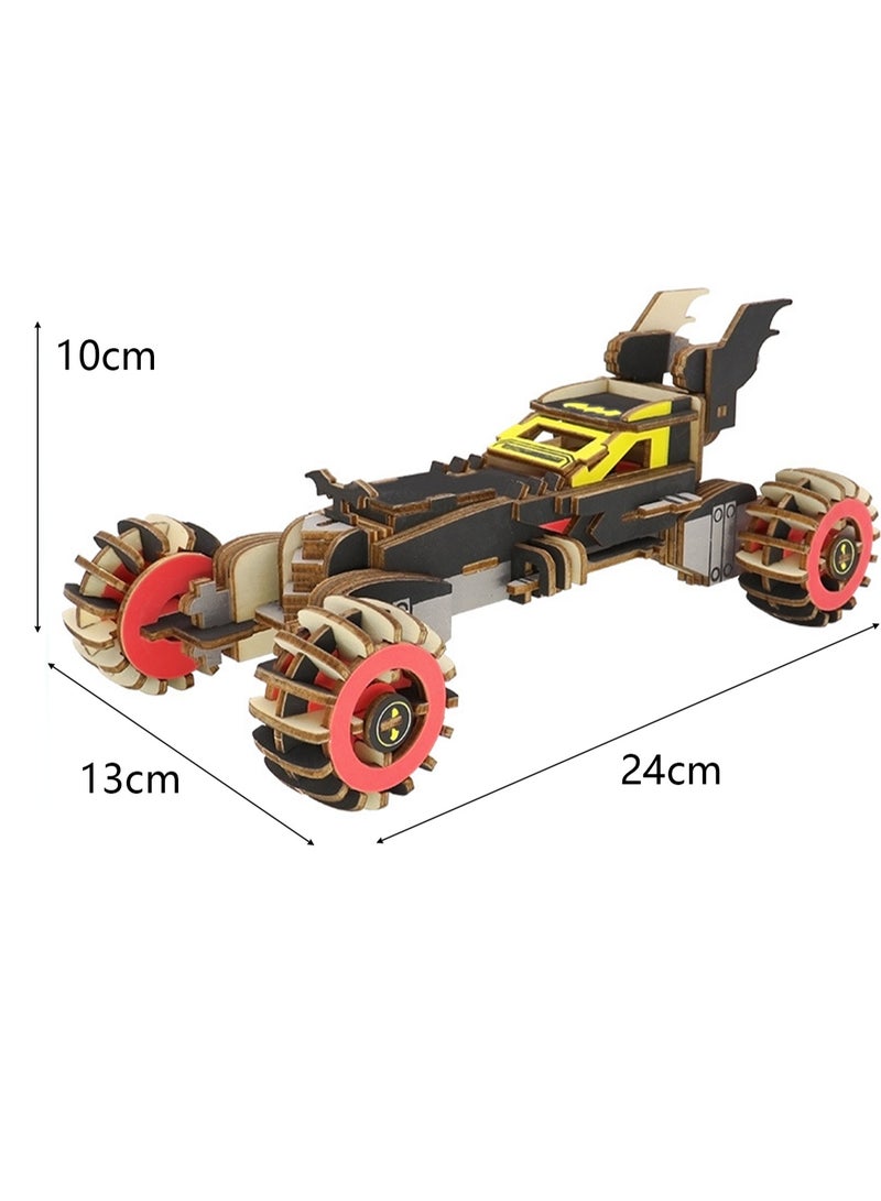 Children's Educational Assembly Toy Wooden 3D Puzzle Chariot - Image 2